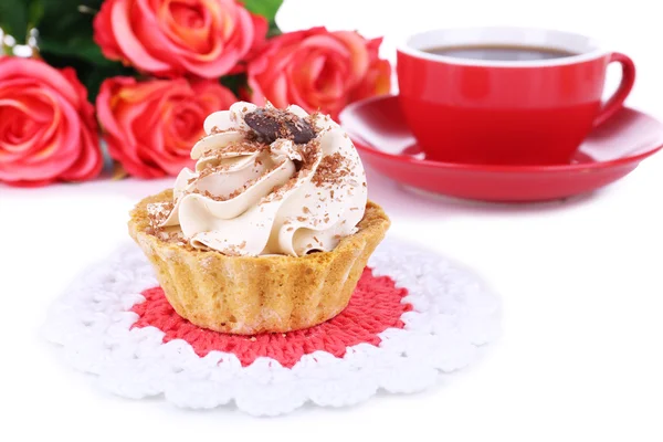 Tasty cake on table close-up — Stock Photo, Image