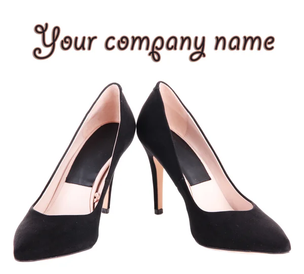 흰색 절연 아름 다운 흑인 여성 신발 — 스톡 사진
