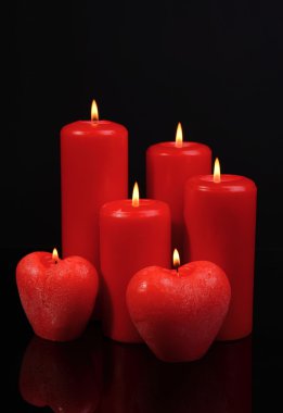 Güzel mumlar siyah izole