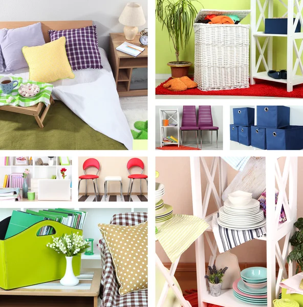 Huis interieur collage — Stockfoto