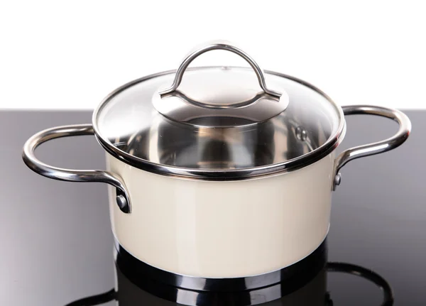 Pan on table on white background — Stock Photo, Image