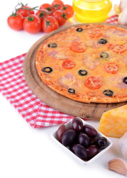 Tasty pizza on table close-up Stock Photo