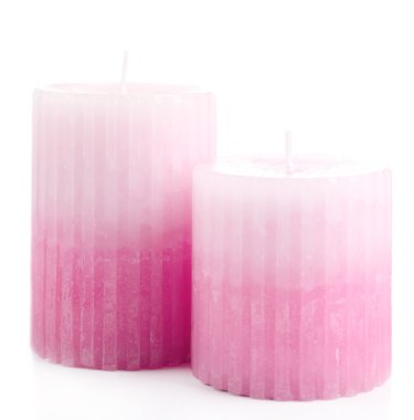 Güzel mumlar, üstüne beyaz izole