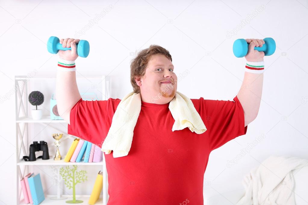 Large fitness man