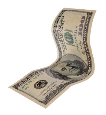 Amerikan Doları üzerinde beyaz izole