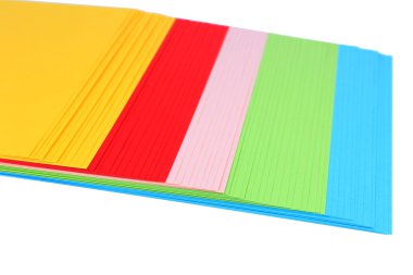 színes művészeti papír elszigetelt fehér