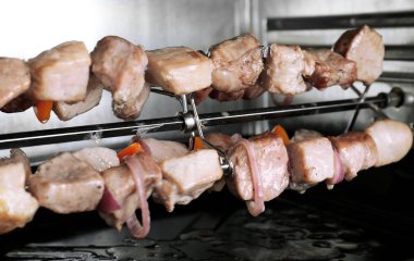 domuz kebap ızgara yakın çekim