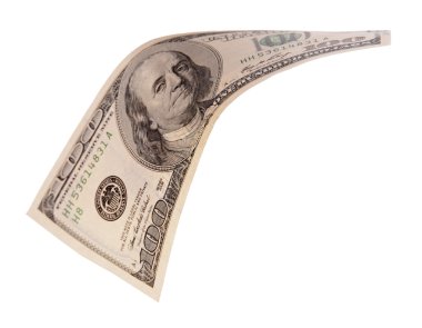 Amerikan Doları üzerinde beyaz izole