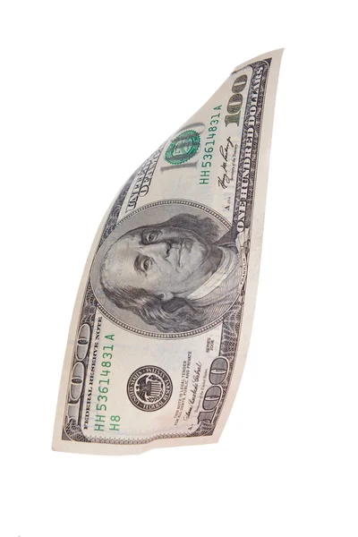 Dollars américains isolés sur blanc — Photo