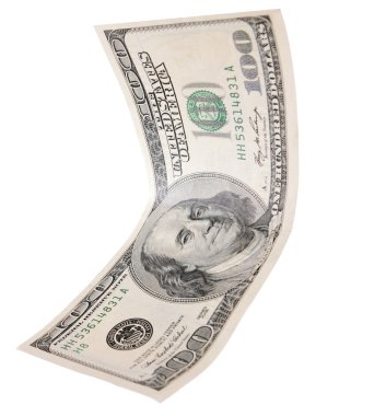 Amerikan Doları üzerinde beyaz izole