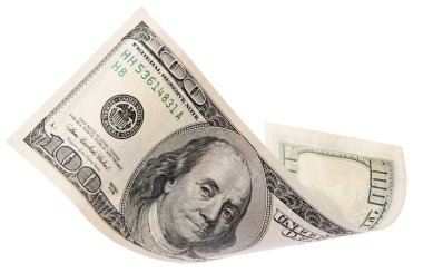 Amerikan Doları üzerinde beyaz izole