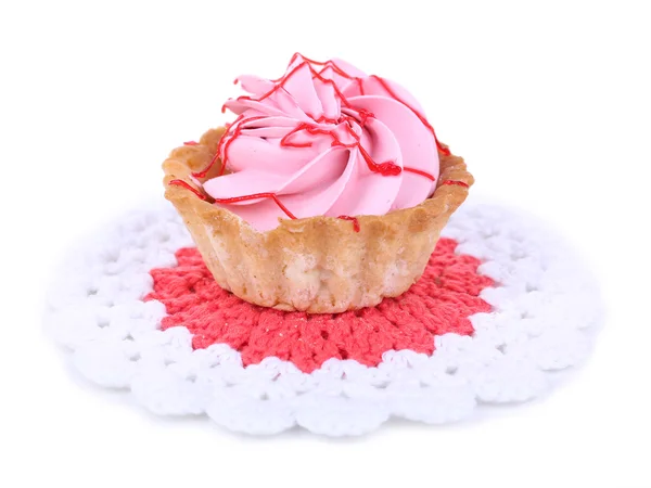 Tasty cake isolated on white — Stock Photo, Image