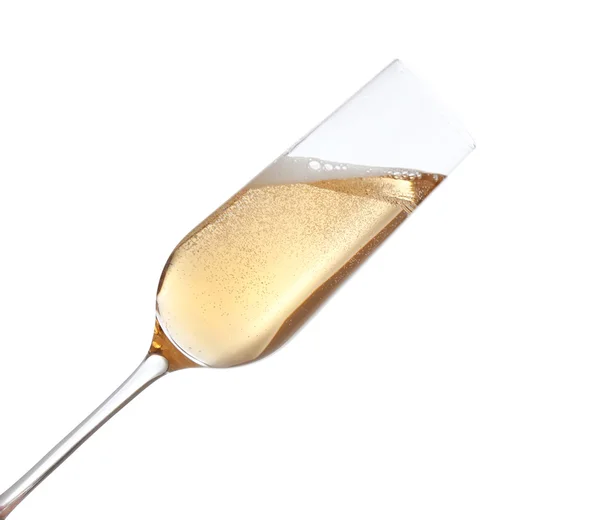 Бокал шампанского, изолированный на белом — стоковое фото