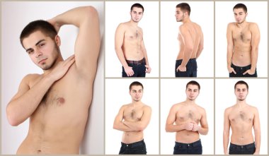 anlık modeli. yakışıklı bir adam üzerinde beyaz izole