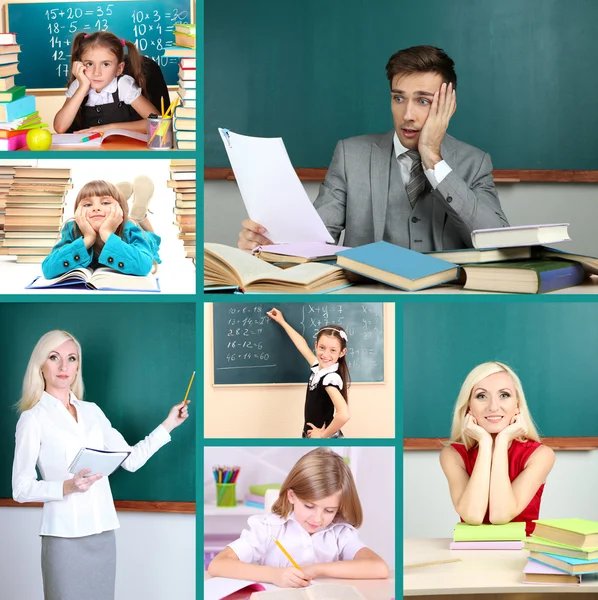 School time collage close-up — Stock Photo, Image