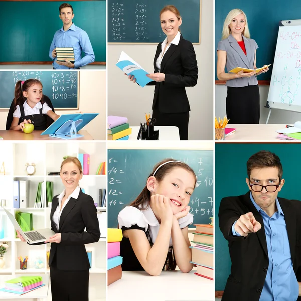 School time collage close-up — Stock Photo, Image