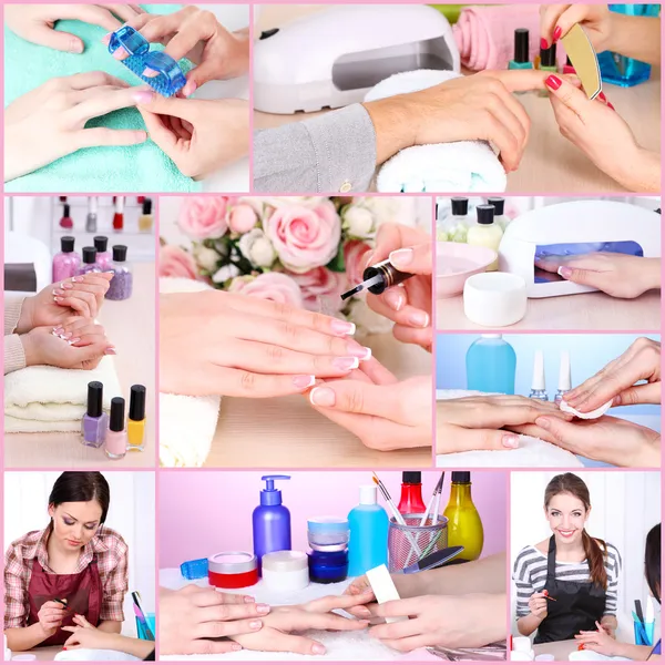 Proces manicure — Zdjęcie stockowe