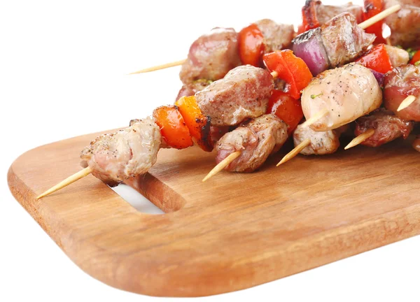 Kebab de cerdo aislado en blanco — Foto de Stock