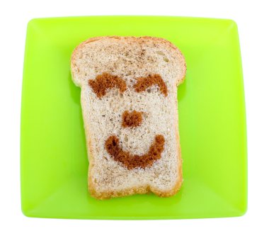 komik tost, üzerinde beyaz izole