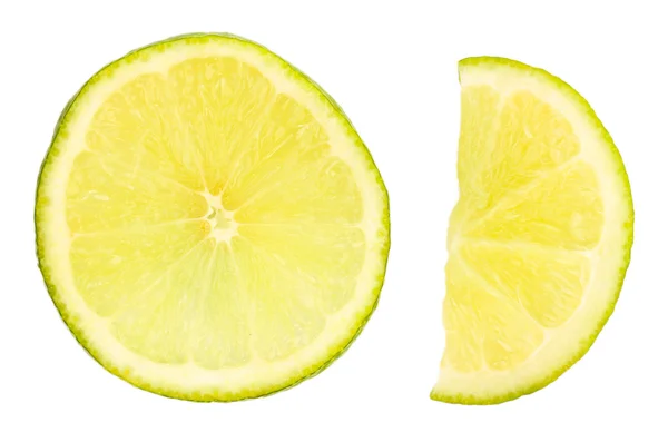 Limão de perto isolado em branco — Fotografia de Stock