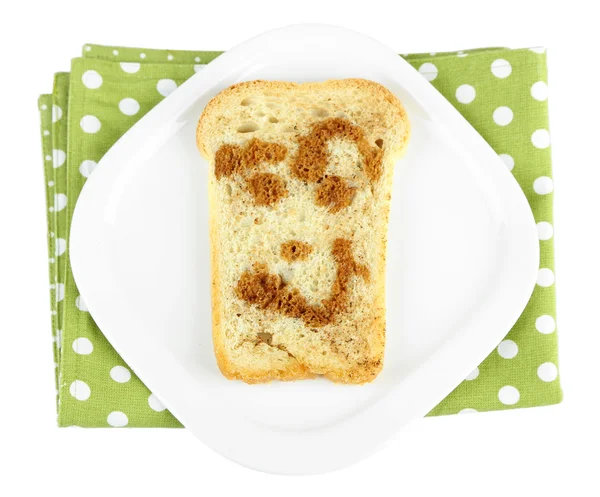 Funny toast, isolated on white — Stock Photo, Image