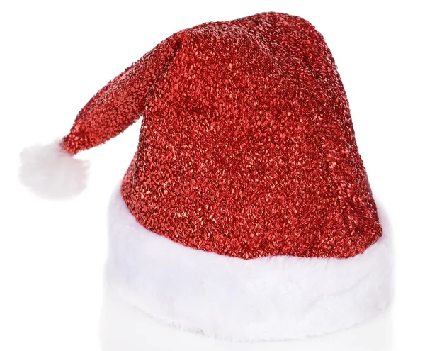 Cappello di Natale isolato su bianco — Foto Stock