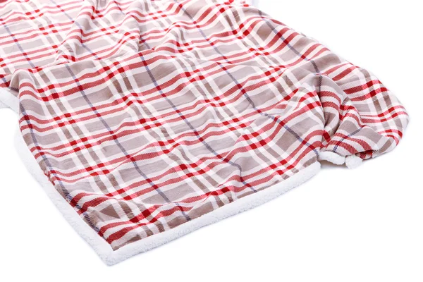 Warm plaid isolated on white — Stock Photo, Image