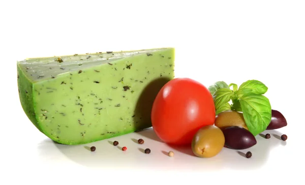 Green cheese pesto, isolated on white — Stock Photo, Image