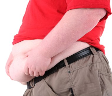 şişman adam beyaz izole