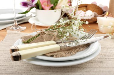 Tablo ayarı bahar çiçekleri ile yakın çekim