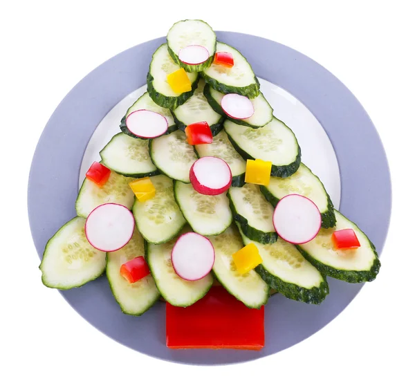 Christmas tree from cucumber — Stock Photo, Image