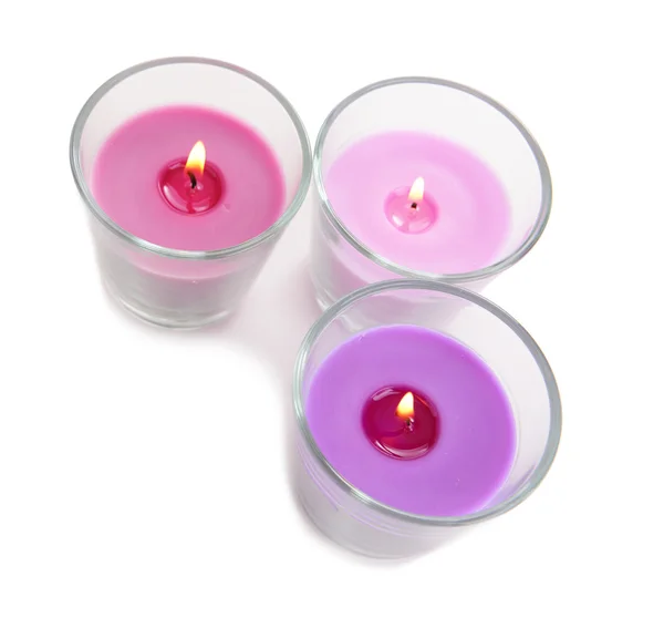 Prachtige kleurrijke kaarsen — Stockfoto
