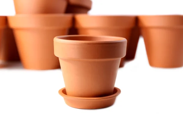 Clay flower pots — Stock Photo, Image