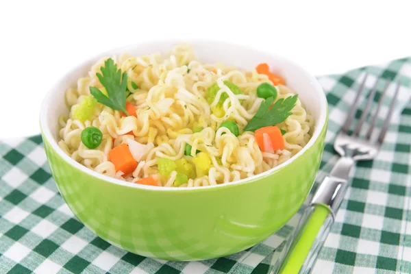 Tasty noodles with vegetables — Stock Photo, Image