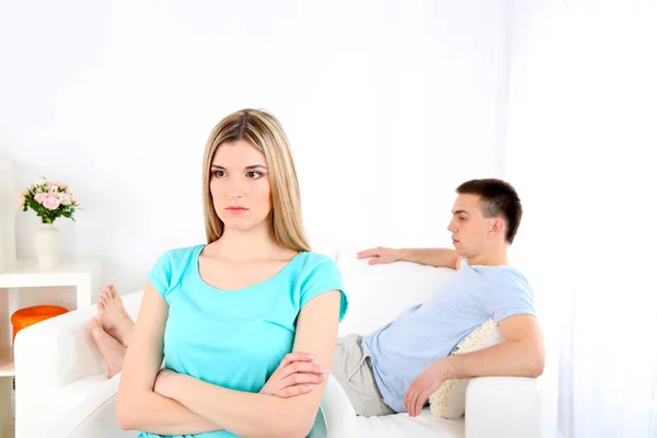 Man and woman conflict — Stock Photo, Image