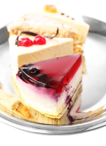 Assortment of pieces of cake, close up — Stock Photo, Image