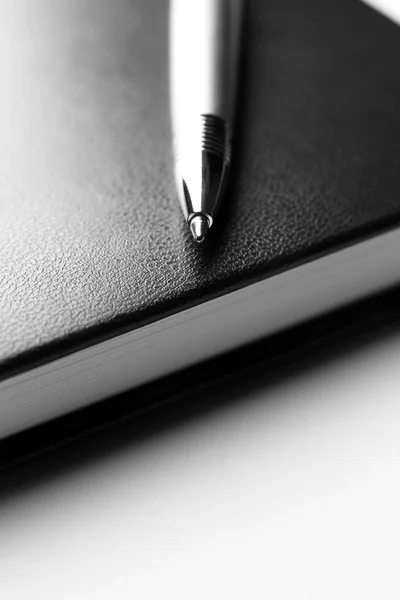 Pen on book, de cerca — Foto de Stock