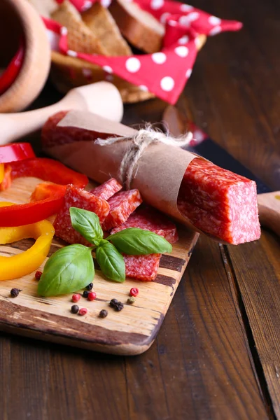 Tasty salami sausage — Stock Photo, Image