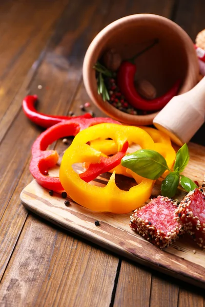 Tasty salami sausage — Stock Photo, Image