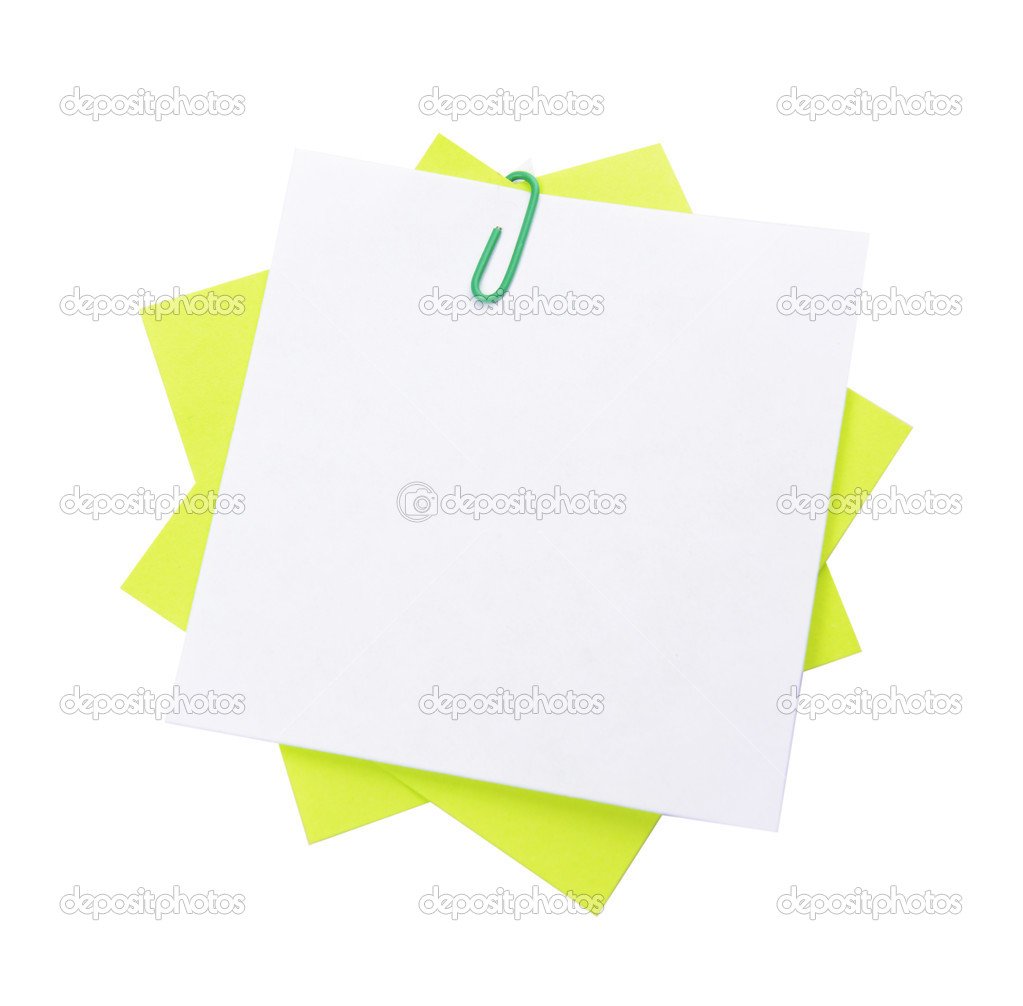 Empty paper sheets isolated on white