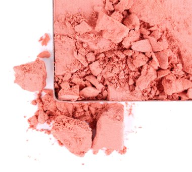 Ezilmiş göz farı beyaza izole edilmiş.