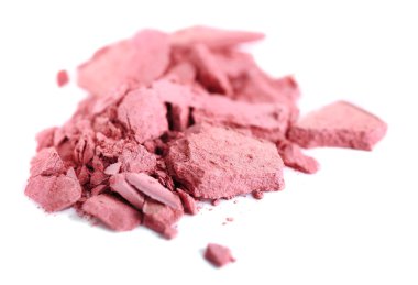 Ezilmiş göz farı beyaza izole edilmiş.