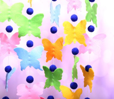 ışık arka plan olarak el yapımı çelenk