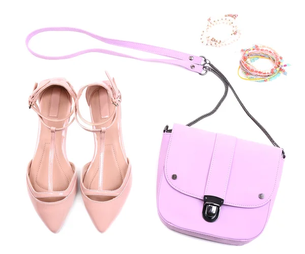 Bag and color shoes — Stock Photo, Image
