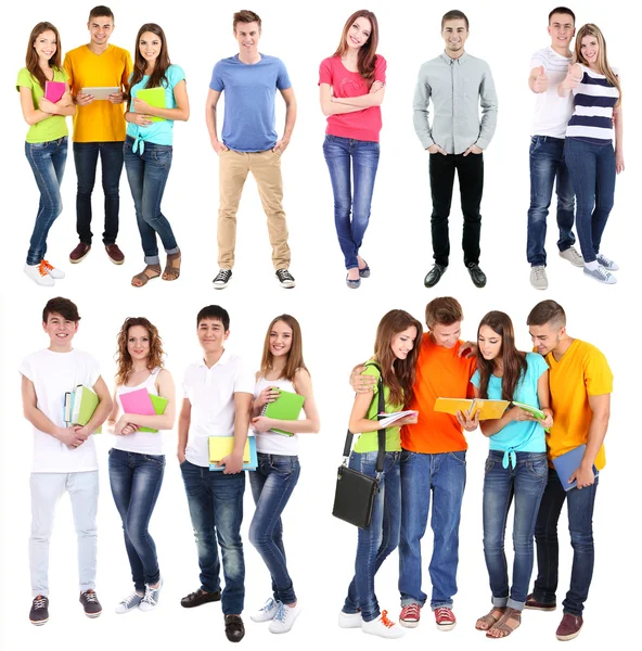 Collage of young students — Stock Photo, Image