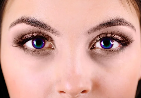 Schöne bunte Augen aus nächster Nähe — Stockfoto