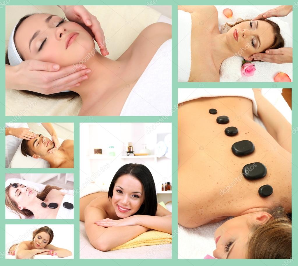 Spa therapy collage