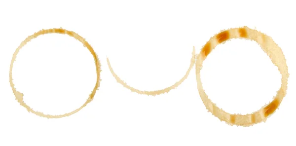 Coffee stains isolated on white — Stock Photo, Image