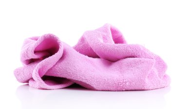 renkli havlu üzerinde beyaz izole