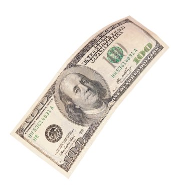 Amerikan Doları üzerinde beyaz izole